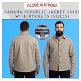 BANANA REPUBLIC JACKET SHIRT WITH POCKETS (SIZE:S)