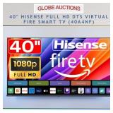 40' HISENSE FHD VIRTUAL FIRE SMART TV (MSP:$209)
