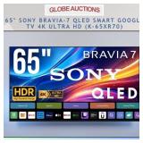 65' SONY BRAVIA-7 QLED HDR SMART 4K TV (MSP:$2399)