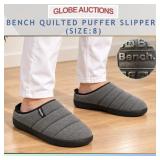 BENCH QUILTED PUFFER SLIPPERS (SIZE:8)