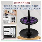 DENCO FLIP-TO-DRY BRUSH ORGANIZER & DRYING RACK