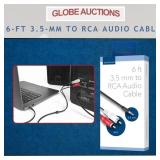 6-FT 3.5-MM TO RCA AUDIO CABLE