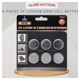 6-PIECES 3V LITHIUM COIN CELL BATTERY
