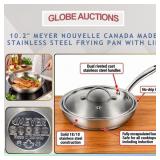 NEW 10.2' MEYER CANADA MADE FRYING PAN W/ LID