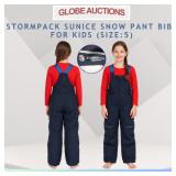 STORMPACK SUNICE SNOW PANT BIBS FOR KIDS (SIZE:5)