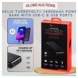 HELIX TURBOVOLT+ 16000mAh POWER BANK W/ USB-C PORT