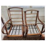 Pair of Vintage Rattan Chairs no Cushions