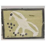 Original Mose T painting WHITE DRAGON on wood