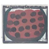 Mose T watermelon painting on board