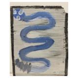 Original Mose T painting SNAKE on wood