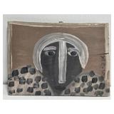Original Mose T Painting of Person on Wood