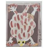 Original Mose T painting ANIMAL on wood