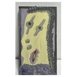 Original Mose T Painting of Green Person On Wood