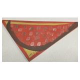 Original Mose T Red Watermelon Painting on Wood
