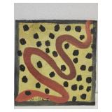 Original Mose T painting SNAKE on wood
