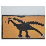 Original Mose T painting DRAGON on wood