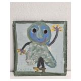 Original Mose T Painting of Person on Wood