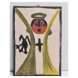 Original Mose T Biblical Painting on Wood