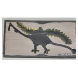 Original Mose T painting DRAGON on wood