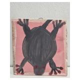 Original Mose T Black Animal Painting on Wood