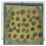 Mose T watermelon painting on board