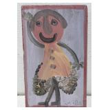 Mose T painting on board of a woman