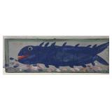 Mose T painting of fish on board