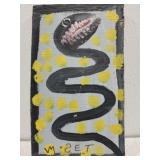 Original Mose T painting SNAKE on wood