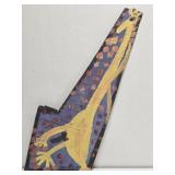 Original Mose T Yellow Giraffe Painting on Wood