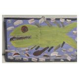 Original Mose T Green Fish Painting