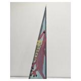 Original Mose T Red Bird Painting on Wood