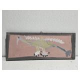 Original Mose T Painting of Bird on Wood