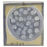 Original Mose T painting MOON on wood