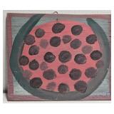 Original Mose T Watermelon Painting on Wood