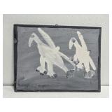 Original Mose T Double White Birds Painting