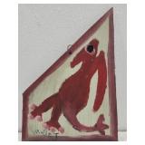 Original Mose T painting DRAGON on wood