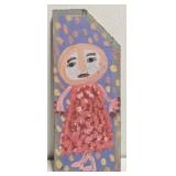 Original Mose T Painting of Woman on Wood