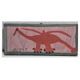 Original Mose T Red Bird Painting on Wood