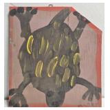 Original Mose T Black & Yellow Lizard Painting