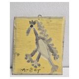 Original Mose T Gray Bird Painting on Wood