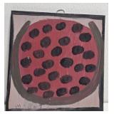 Original Mose T Watermelon Painting on Wood