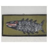 Original Mose T painting FISH on wood