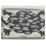 Original Mose T painting FROG on wood