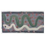 Mose T painting of snakes on board