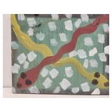 Original Mose T painting 2 SNAKES on wood