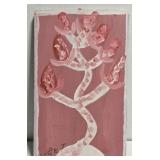 Original Mose T Pink & White Tree Of Life Painting