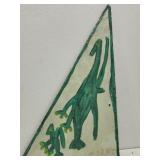 Original Mose T painting GREEN DRAGON on wood