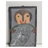 Original Mose T Painting of Person on Wood