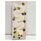 Original Mose T White Snake Painting on Wood