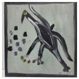 Original Mose T painting DRAGON on wood